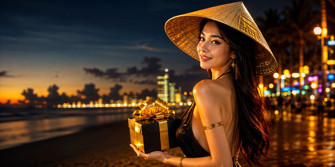 Người dùng Đà Nẵng đội nón lá tìm hiểu nền tảng cá cược xskh trên điện thoại