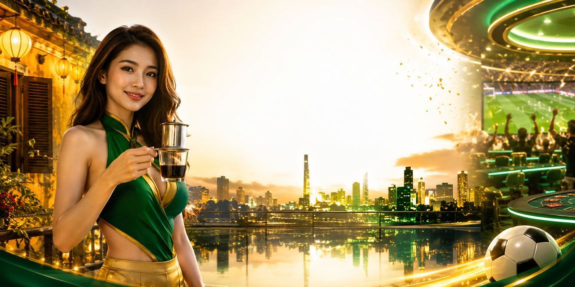 Người dùng tại Hội An thưởng thức cà phê và xem phân tích casino trực tuyến